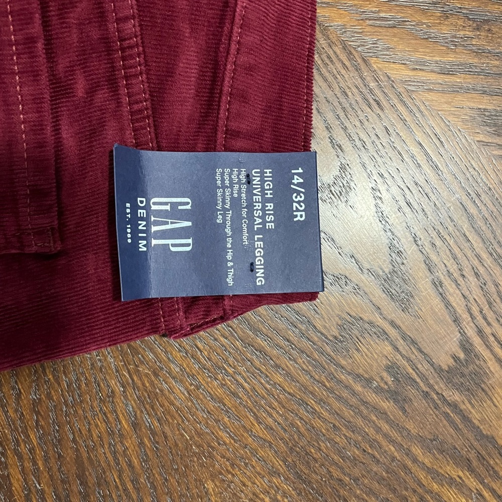 Gap high rise universal legging corduroy new with tags